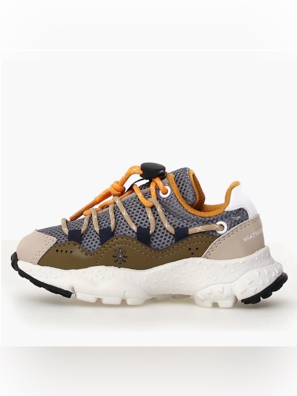 NWT Naturino X Flower Mountain Raikiri Junior Sneaker in Beige-Taupe-Orange